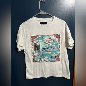 Amiri California Hawaiian White T-Shirt